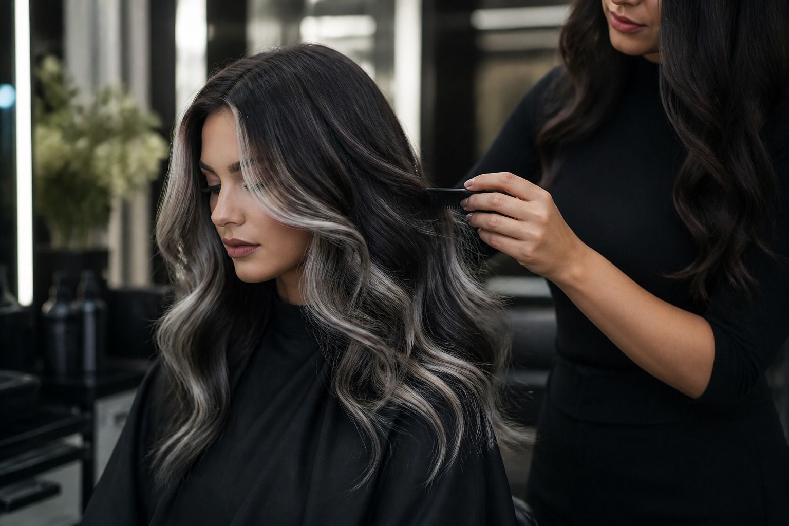 Cool Winter Hair Colors for High-Contrast Hairstyles